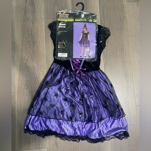 Totally ghoul Spider Witch. NWT. Large 10-14 includes: dress/hat